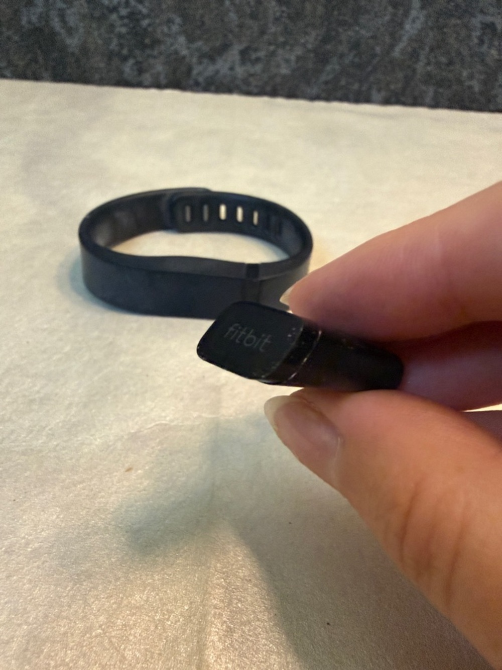 fitbit Black Removable Tracker with Black Wristband